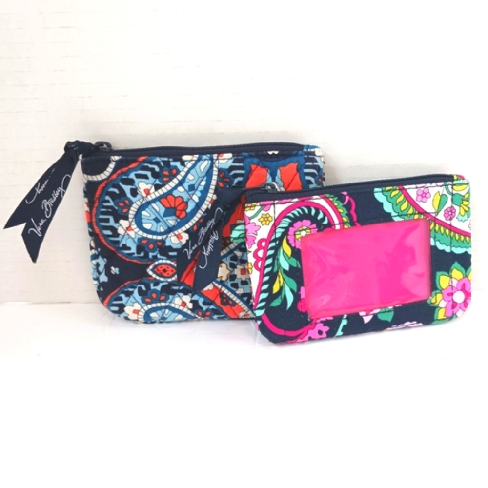 VERA BRADLEY 2014 Petal Paisley & 2015 Marrakesh Card Holders Like New 14U14Me